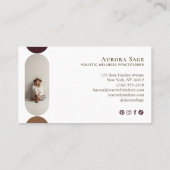 Elegant Minimal Holistic Celestial Moon Photo Luxe Visitenkarte (Rückseite)