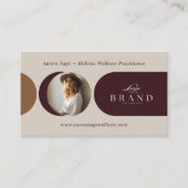 Elegant Minimal Holistic Celestial Moon Photo Luxe Visitenkarte (Vorderseite)