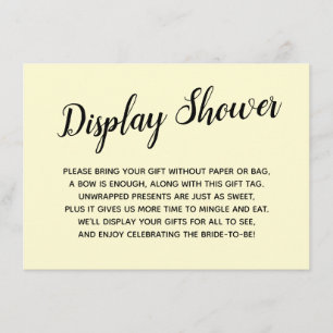 Elegant, Minimal Kein Wrap Brautparty Gelb Begleitkarte