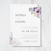 Elegant Minimal Lavender Floral Wedding Invitation Einladung