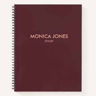 Elegant Minimal lila Pflaume Notizblock