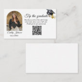 Elegant Minimal Minimalist Graduation Begleitkarte (Vorne/Hinten)