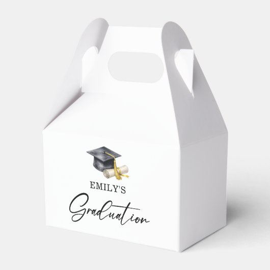 Elegant Minimal Minimalist Graduation Geschenkschachtel (Vorderseite)