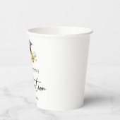 Elegant Minimal Minimalist Graduation Pappbecher (Links)
