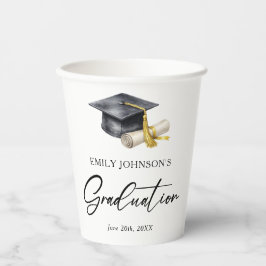 Elegant Minimal Minimalist Graduation Pappbecher