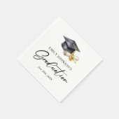 Elegant Minimal Minimalist Graduation Serviette (Ecke)