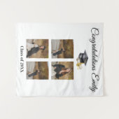 Elegant Minimal Minimalist Graduation Wandteppich (Vorderseite (Horizontal))