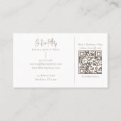 Elegant Minimal Modern hand Made Pottery Photo Visitenkarte (Rückseite)