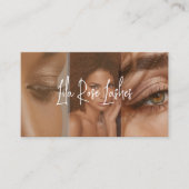 Elegant Minimal Modern Lash Artist Photo Collage Visitenkarte (Vorderseite)