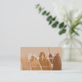 Elegant Minimal Modern Makeup Artist Photo Collage Visitenkarte (Stehend Vorderseite)