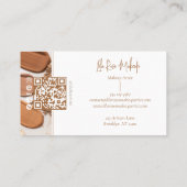 Elegant Minimal Modern Makeup Artist Photo Collage Visitenkarte (Rückseite)