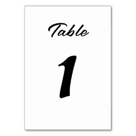 Elegant Minimal Modern Simple Chic Table Card Tischnummer
