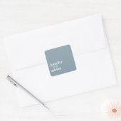 Elegant Minimal Modern Wedding Envelope Square Quadratischer Aufkleber (Umschlag)