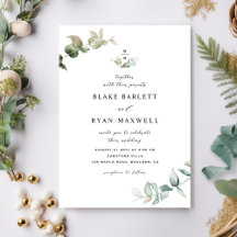 Elegant Minimal Monogram Greenerity Wedding