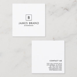 Elegant-Minimal-Monogramm Quadratische Visitenkarte