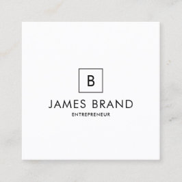 Elegant-Minimal-Monogramm Quadratische Visitenkarte