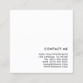 Elegant-Minimal-Monogramm Quadratische Visitenkarte (Rückseite)