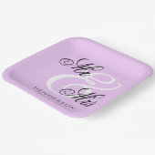 Elegant Minimal Mr. und Mrs. Wedding Napkins Pappteller (Gewinkelt)