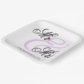 Elegant Minimal Mr. und Mrs. Wedding Napkins Pappteller (Gewinkelt)