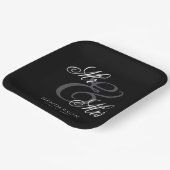 Elegant Minimal Mr. und Mrs. Wedding Pappteller (Gewinkelt)
