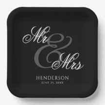 Elegant Minimal Mr. und Mrs. Wedding