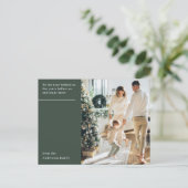 Elegant Minimal New Year Photo Postkarte (Stehend Vorderseite)