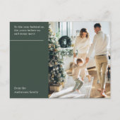 Elegant Minimal New Year Photo Postkarte (Vorderseite)