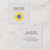 Elegant Minimal Personalisiert Quadratische Visitenkarte (Vorne/Hinten)