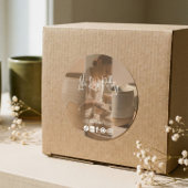 Elegant Minimal Pottery Photo Collage Packaging Runder Aufkleber