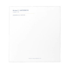 Elegant minimal professional lawyer legal office notizblock