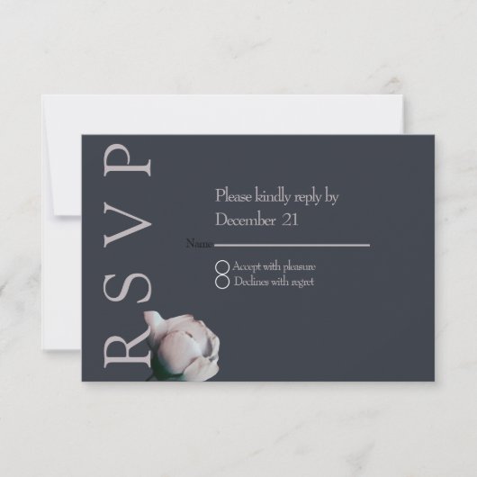Elegant minimal RSVP karte (Vorderseite)