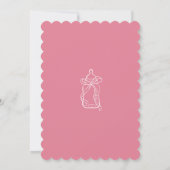 Elegant Minimal Scalloped Baby Shower Invitation Einladung (Rückseite)
