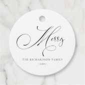 Elegant Minimal Script Frohe Weihnachtsgrüße Geschenkanhänger (Vorderseite)