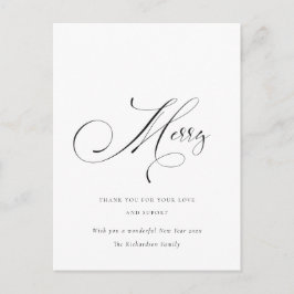 Elegant Minimal Script Frohe Weihnachtsgrüße Postkarte