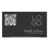 ELEGANT MINIMAL SCRIPT QR CODE Business MAGNET (Vorderseite)