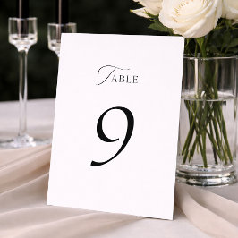 Elegant Minimal Script Wedding Table Numbers 1–19 Dankeskarte