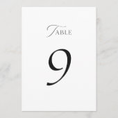Elegant Minimal Script Wedding Table Numbers 1–19 Dankeskarte (Vorderseite)