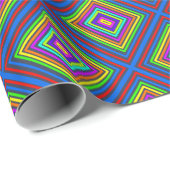 Elegant Minimal Simple Geometric quadful farbig Geschenkpapier (Rolleneckpunkt)