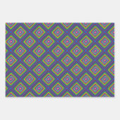 Elegant Minimal Simple Geometric quadful farbig Geschenkpapier Set (Vorderseite 2)