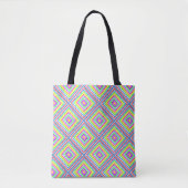 Elegant Minimal Simple Geometric quadful farbig Tasche (Vorderseite)