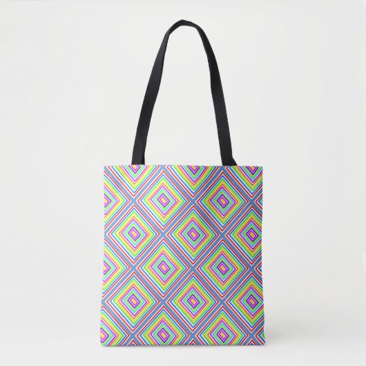 Elegant Minimal Simple Geometric quadful farbig Tasche (Vorderseite)