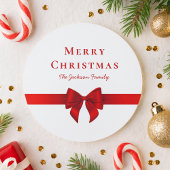 Elegant Minimal Simple Modern Typography Christmas Runder Aufkleber