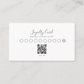 ELEGANT MINIMAL SKRIPT IHRE QR CODE LOYALTY CARD VISITENKARTE (Vorderseite)