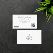 ELEGANT MINIMAL SKRIPT IHRE QR CODE-Visitenkarte Visitenkarte