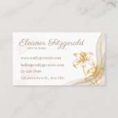 Elegant Minimal Soft Contact Card Visitenkarte (Rückseite)