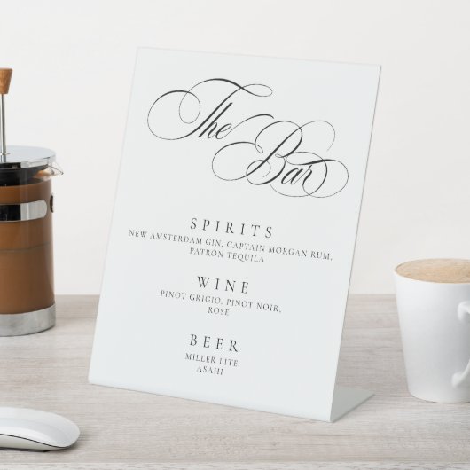 Elegant Minimal The Bar Sign modern  Sockelschild (In SItu)