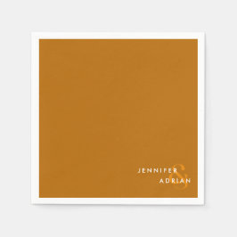 Elegant Minimal Tiger's Eye Modern Wedding Napkins Serviette