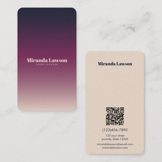 Elegant minimal visitenkarte (Vorne/Hinten)