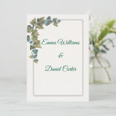 Elegant Minimal Wedding Invitation – Customizable  Einladung (Stehend Vorderseite)