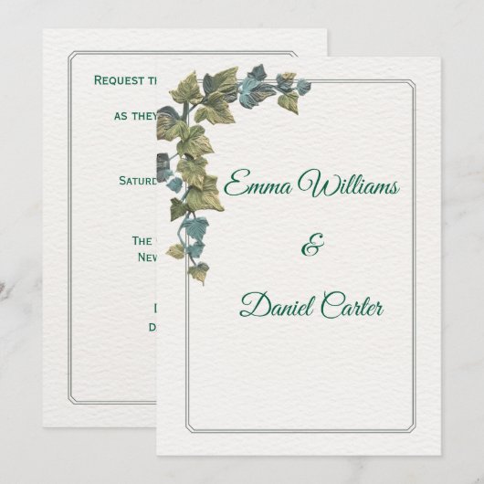 Elegant Minimal Wedding Invitation – Customizable  Einladung (Vorne/Hinten)